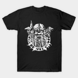 Odin Shirt Featuring Huginn and Muninn T-Shirt